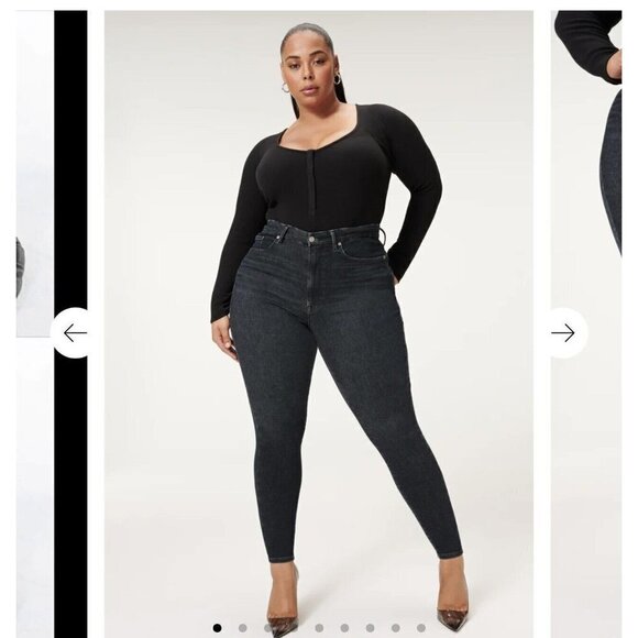 Nwt Good America X Calik Denim Black Good Legs Jeans. Size 20-26 NEW A1